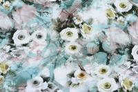 Ткань плательно-блузочная вискоза сатин, Maks Style, вискоза 100%, цветочный принт, арт. 1197 D- 22