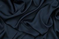 Ткань плательно-блузочная однотонная Армани шелк, Maks Style, цвет темно-синий, арт 1132 D-33
