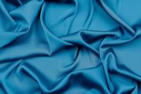 Ткань плательно-блузочная однотонная Армани шелк, Maks Style, цвет синий, арт 1132 D-24