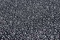 Ткань плательно-блузочная штапель, Maks Style, вискоза 100%, цвет ткани черный, белые камушки, арт. MS- 2208 D-4 C-2