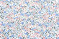 Ткань плательно-блузочная штапель, Maks Style, вискоза 100%, цветочный принт, арт. MS- 1187 D-38