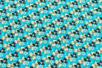 Ткань плательно-блузочная штапель, Maks Style, вискоза 100%, цветочный принт, арт. SI-2666/17 D-12A