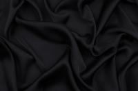Ткань плательно-блузочная однотонная Армани шелк, Maks Style, цвет черный, арт 1132 D-29