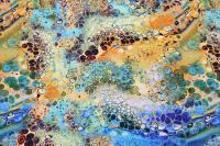 Ткань плательно-блузочная вискоза сатин, Maks Style вискоза 100%, абстракция, арт. D- 58