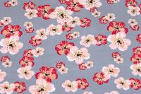 Ткань плательно-блузочная штапель, Maks Style, вискоза 100%, цветочный принт серый, арт. MS-2202 D-LZD621062 C-3