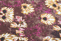 Ткань плательно-блузочная шифон,  Maks Style, цветочный принт, арт. MS- 3270 D-12 С-13