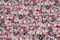 Ткань плательно-блузочная штапель, Maks Style, вискоза 100%, цветочный принт, арт. MS-1180 D-3