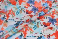 Ткань плательно-блузочная штапель, Maks Style, вискоза 100%, абстракция на сером фоне, арт. MS- 1192 D- 1