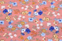 Ткань плательно-блузочная штапель, Maks Style, вискоза 100%, цветочный принт, арт. MS-2201 D-41