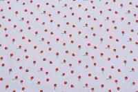 Ткань плательно-блузочная штапель, Maks Style, вискоза 100%, ткань серо-розовая принт ягоды, арт. 4203 D-2030 С-8