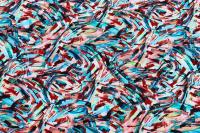 Ткань плательно-блузочная штапель, Maks Style, вискоза 100%, абстракция акварель, арт. MS- 3685 D-2