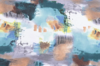 Ткань плательно-блузочная шифон, Maks Style, акварель, арт MS- 2238 D-4