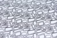 Ткань плательно-блузочная штапель, Maks Style, вискоза 100%, абстракция черно-белая, арт. MS- 1226 D- 8 C- 1