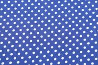 Ткань плательно-блузочная штапель, Maks Style, вискоза 100%, синий принт горох, арт. MS- 1146 D-29 С-4