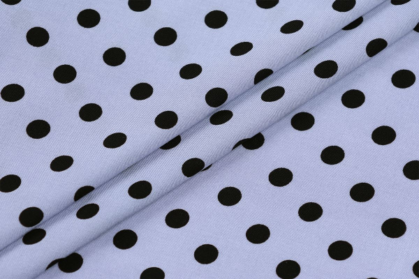 Ткань плательно-блузочная штапель, Maks Style, вискоза 100%, фиолетовый принт горох, арт. MS- 1146 D-28 С-4