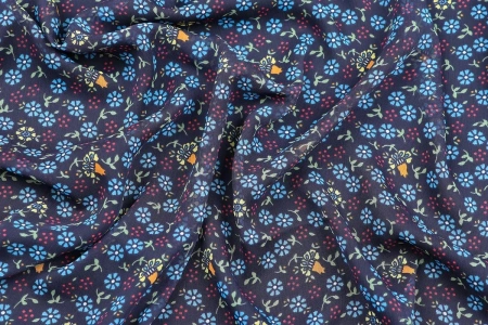 Ткань плательно-блузочная шифон, Maks Style, цветочный принт, арт. MS- 1127 D-10 C-2