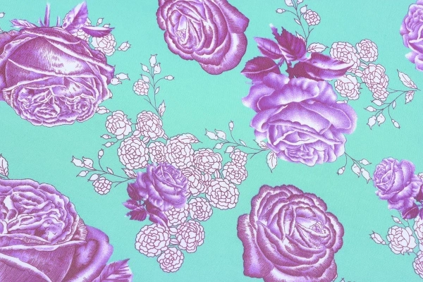 Ткань плательно-блузочная шифон,  Maks Style, цветочный принт, арт 3778 D-1009990 C-1