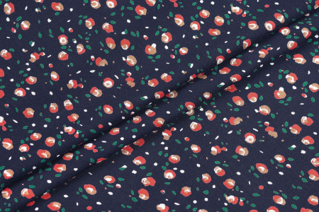 Ткань плательно-блузочная штапель, Maks Style, вискоза 100%, цветочный принт, арт. MS-1146 D-25-1