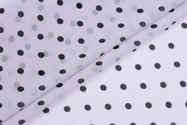 Ткань плательно-блузочная шифон, Maks Style, горох, арт MS- 1116 D-B02ZH1085 C-4