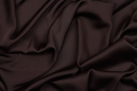 Ткань плательно-блузочная однотонная Армани шелк, Maks Style, цвет коричневый, арт 1132 D-35