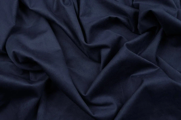 Ткань костюмная замша однотонная, Maks Style, цвет синий, арт. MS- 3248 D-10