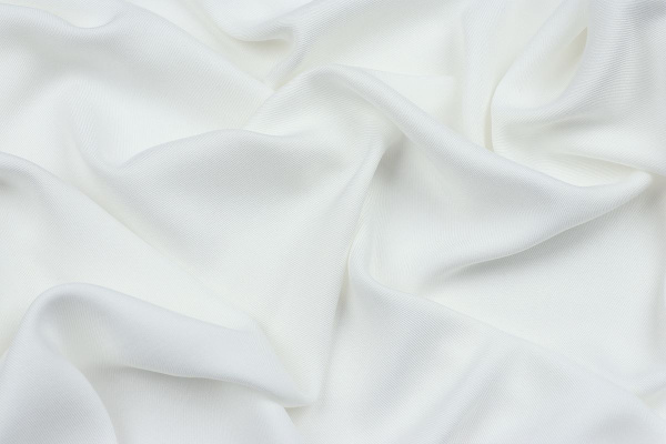 Ткань плательно-блузочная вискоза твил однотонный, Maks Style, вискоза 100%, цвет белый, арт. 2881 D-1