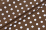 Ткань плательно-блузочная штапель, Maks Style, вискоза 100%, коричневый принт горох, арт. MS- 1146 D-29 С-8