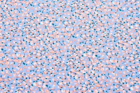 Ткань плательно-блузочная вискоза нейлон, Maks Style, вискоза 80%, нейлон 20%, цветочный принт, арт. MS- 1120 D- 12 С- 3