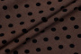 Ткань плательно-блузочная штапель, Maks Style, вискоза 100%, шоколадный принт горох, арт. MS- 1146 D-28 С-3