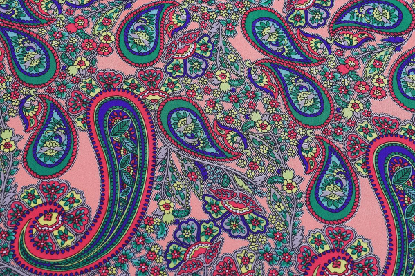 Ткань плательно-блузочная шифон, Maks Style, огурцы арт. SI-3778-18 D-1012314 C-D