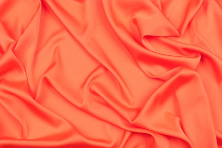 Ткань плательно-блузочная однотонная Армани шелк, Maks Style, цвет оранжевый, арт 1132 D-36