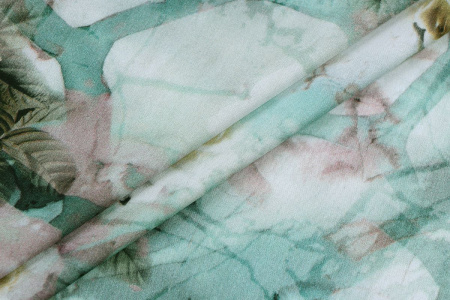 Ткань плательно-блузочная вискоза сатин, Maks Style, вискоза 100%, цветочный принт, арт. 1197 D- 22