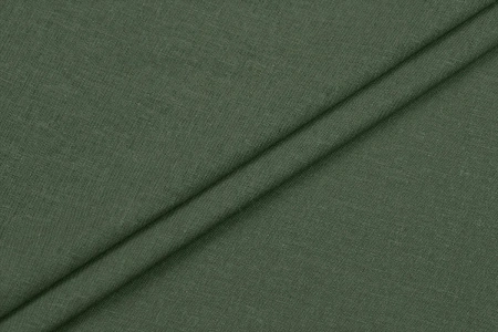Ткань плательно-костюмная лён вискоза однотонная, Maks Style, цвет оливковый, арт. MS- 1161 D-11
