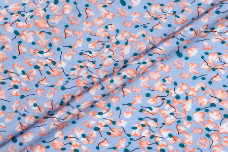 Ткань плательно-блузочная вискоза нейлон, Maks Style, вискоза 80%, нейлон 20%, цветочный принт, арт. MS- 1120 D- 12 С- 3