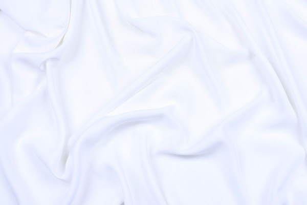 Ткань плательно-блузочная штапель однотонный, Maks Style, вискоза 100%, цвет белый, арт. MS- 2453 D-1