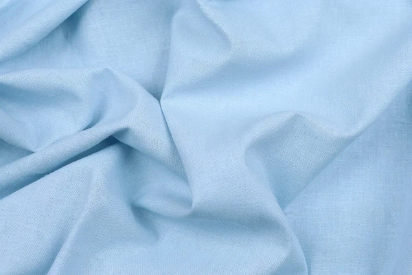 Ткань плательно-костюмная лён вискоза однотонная, Maks Style, цвет голубой, арт. MS- 1161 D-6