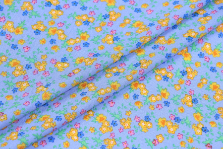 Ткань плательно-блузочная штапель, Maks Style, вискоза 100%, цветочный принт, арт. MS-1180 D-1 С-1