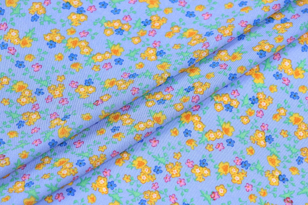 Ткань плательно-блузочная штапель, Maks Style, вискоза 100%, цветочный принт, арт. MS-1180 D-1 С-1