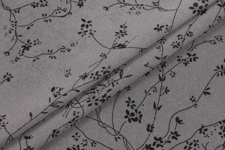 Ткань плательно-блузочная шифон, Maks Style, цветочный принт, арт MS- 1234 D-502 C-1