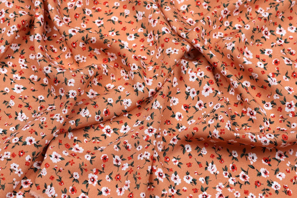 Ткань плательно-блузочная штапель, Maks Style, вискоза 100%, цветочный принт, арт. MS-1197 D-17