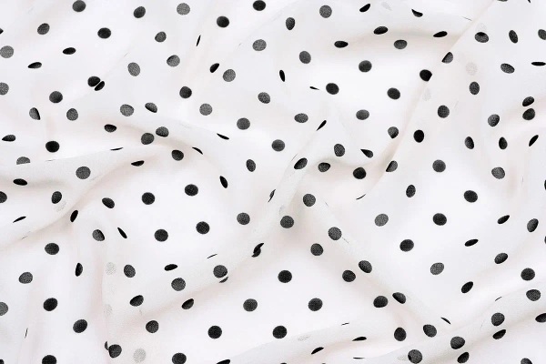 Ткань плательно-блузочная шифон, Maks Style, горох, арт MS- 1116 D-B02ZH1085 C-6