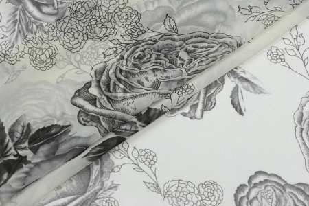 Ткань плательно-блузочная шифон,  Maks Style, цветочный принт, арт 3778 D-1009990 C-3