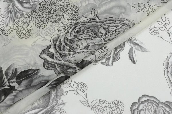 Ткань плательно-блузочная шифон,  Maks Style, цветочный принт, арт 3778 D-1009990 C-3