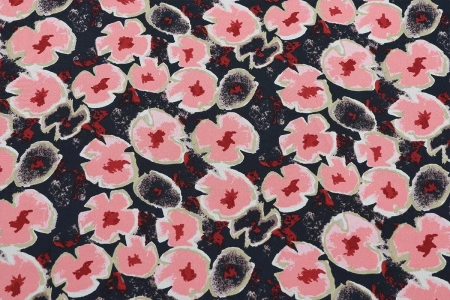 Ткань плательно-блузочная шифон, Maks Style, цветочный принт, арт. 4197-19 D-117846