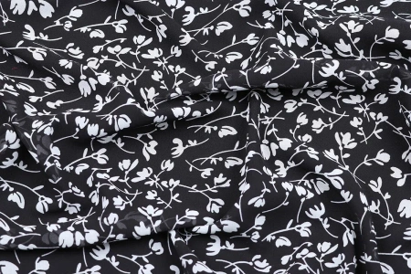 Ткань плательно-блузочная шифон, Maks Style, цветочный принт, арт MS- 1234 D-75 C-1