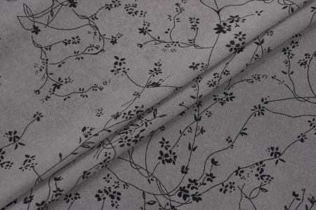 Ткань плательно-блузочная шифон, Maks Style, цветочный принт, арт MS- 1234 D-502 C-1
