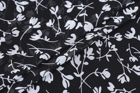 Ткань плательно-блузочная шифон, Maks Style, цветочный принт, арт MS- 1234 D-75 C-1