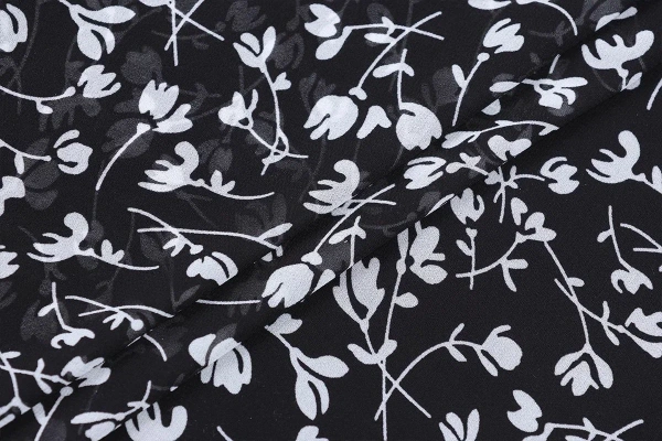 Ткань плательно-блузочная шифон, Maks Style, цветочный принт, арт MS- 1234 D-75 C-1