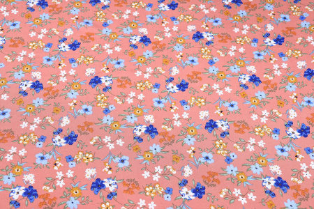 Ткань плательно-блузочная штапель, Maks Style, вискоза 100%, цветочный принт, арт. MS-2201 D-41