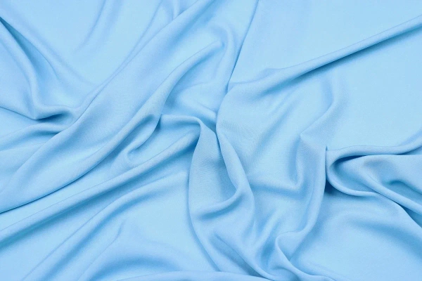 Ткань плательно-блузочная штапель однотонный, Maks Style, вискоза 100%, цвет голубой, арт. MS- 2453 D-21